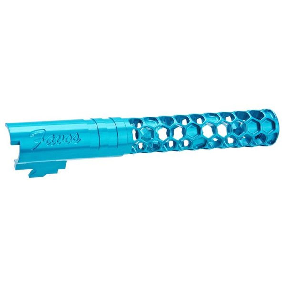 DR. BLACK HI-CAPA 5.1 GBB アウターバレル (タイプ -FAVOS、6063 アルミニウム、アクア)-AIRSOFT GOGO エアガン・サバゲー用品通販