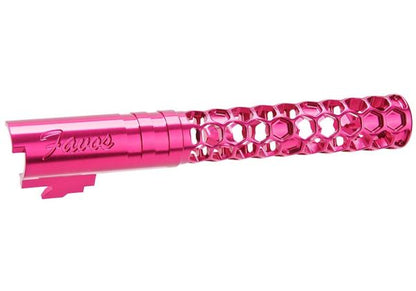 Dr. Black Hi-Capa 5.1 GBB アウターバレル (タイプ -Favos、6063 アルミニウム / アルミ、マゼンタ)-AIRSOFT GOGO エアガン・サバゲー用品通販