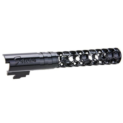 DR. BLACK HI-CAPA 5.1 GBB アウターバレル (タイプ -FAVOS、6063 アルミニウム、ブラック)-AIRSOFT GOGO エアガン・サバゲー用品通販