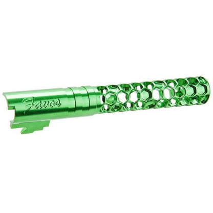 DR. BLACK HI-CAPA 5.1 GBB アウターバレル (タイプ -FAVOS、6063 アルミニウム、グリーン)-AIRSOFT GOGO エアガン・サバゲー用品通販