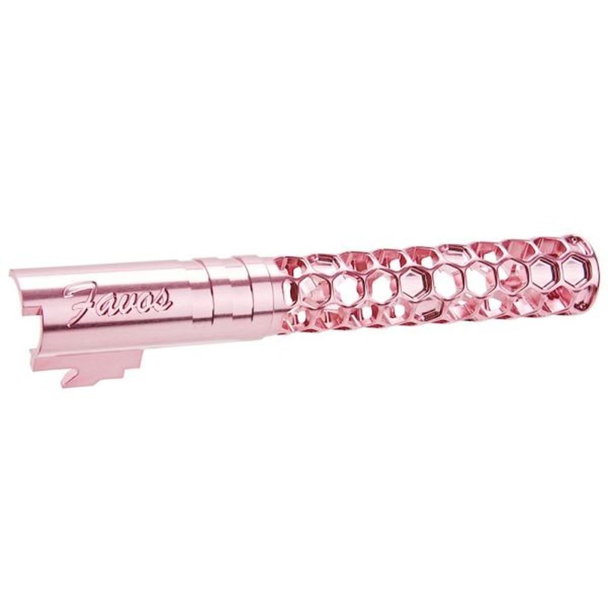 DR. BLACK HI-CAPA 5.1 GBB アウターバレル (タイプ -FAVOS、6063 アルミニウム、ピンク)-AIRSOFT GOGO エアガン・サバゲー用品通販