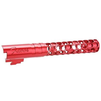 DR. BLACK HI-CAPA 5.1 GBB アウターバレル (タイプ -FAVOS、6063 アルミニウム、レッド)-AIRSOFT GOGO エアガン・サバゲー用品通販