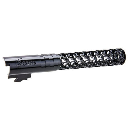 DR. BLACK HI-CAPA 5.1 GBB アウターバレル (タイプ -GEOM、6063 アルミニウム、ブラック)-AIRSOFT GOGO エアガン・サバゲー用品通販