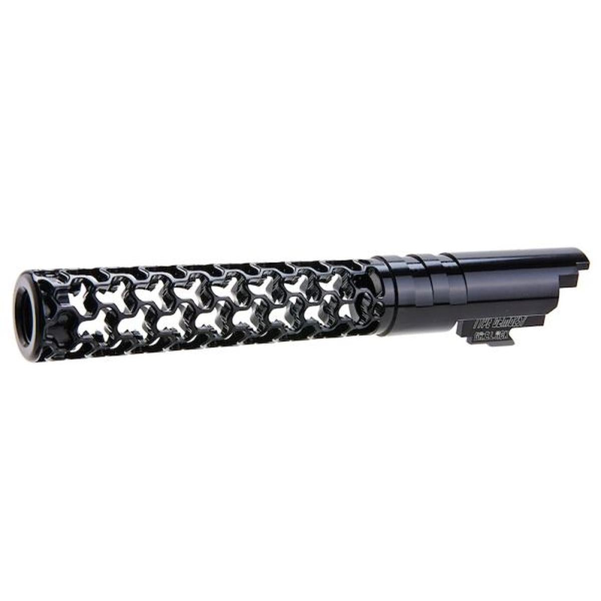 DR. BLACK HI-CAPA 5.1 GBB アウターバレル (タイプ -GEOM、6063 アルミニウム、ブラック)-AIRSOFT GOGO エアガン・サバゲー用品通販
