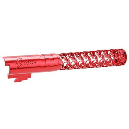 DR. BLACK HI-CAPA 5.1 GBB アウターバレル (タイプ -GEOM、6063 アルミニウム、レッド)-AIRSOFT GOGO エアガン・サバゲー用品通販