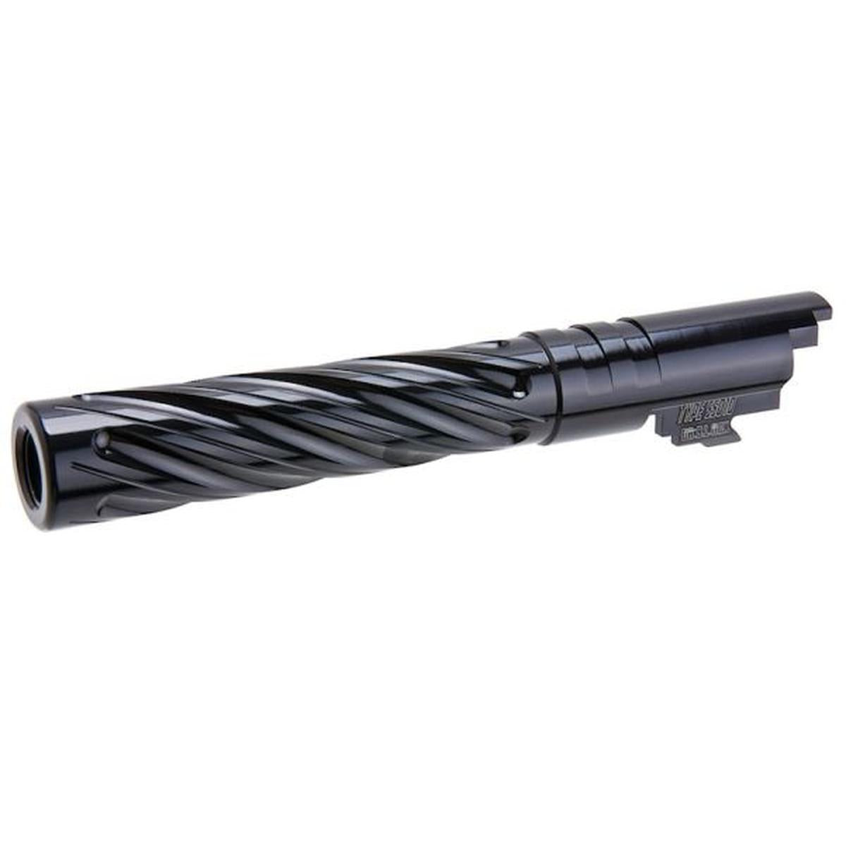 DR. BLACK HI-CAPA 5.1 GBB アウターバレル (タイプ -SPIRAL STORM、6063 アルミニウム、ブラック)-AIRSOFT GOGO エアガン・サバゲー用品通販