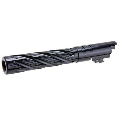 DR. BLACK HI-CAPA 5.1 GBB アウターバレル (タイプ -SPIRAL STORM、6063 アルミニウム、ブラック)-AIRSOFT GOGO エアガン・サバゲー用品通販