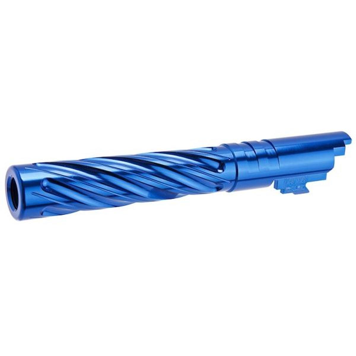 DR. BLACK HI-CAPA 5.1 GBB アウターバレル (タイプ -SPIRAL STORM、6063 アルミニウム、ブルー)-AIRSOFT GOGO エアガン・サバゲー用品通販
