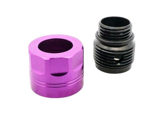 Dr. Black ス赤アダプターー タイプA (紫、アルミニウム / アルミ) - 11mm CW から 14mm CCW-AIRSOFT GOGO エアガン・サバゲー用品通販