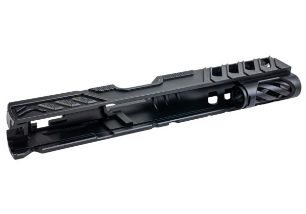 Dr. Black Tokyo Marui ハイキャパ 5.1 GBB アルミ製スタンダードGBBスライド（タイプ「W」、ブラック）-AIRSOFT GOGO エアガン・サバゲー用品通販