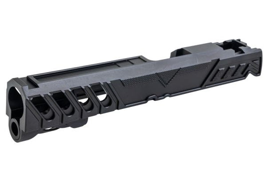 Dr. Black Tokyo Marui ハイキャパ 5.1 GBB アルミ製スタンダードGBBスライド（タイプ「W」、ブラック）-AIRSOFT GOGO エアガン・サバゲー用品通販