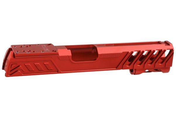 Dr. Black Tokyo Marui ハイキャパ 5.1 GBB GBBスライド (タイプ 'W'、アルミニウム / アルミ、赤)-AIRSOFT GOGO エアガン・サバゲー用品通販
