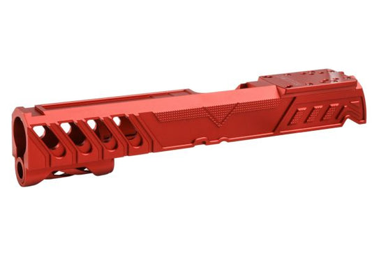 Dr. Black Tokyo Marui ハイキャパ 5.1 GBB GBBスライド (タイプ 'W'、アルミニウム / アルミ、赤)-AIRSOFT GOGO エアガン・サバゲー用品通販