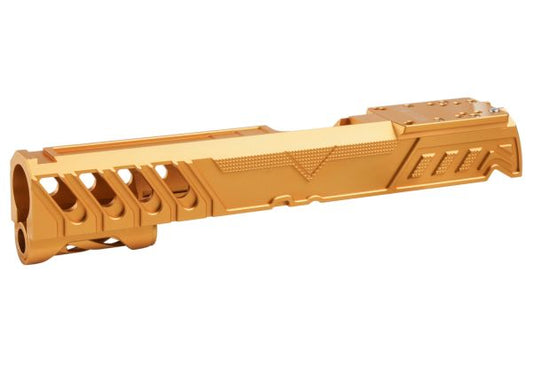 Dr. Black Tokyo Marui ハイキャパ 5.1 GBB GBBスライド (タイプ 'W'、アルミニウム / アルミ、金(きん))-AIRSOFT GOGO エアガン・サバゲー用品通販