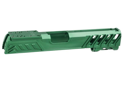 Dr. Black Tokyo Marui ハイキャパ 5.1 GBB GBBスライド (タイプ 'W'、アルミニウム / アルミ、グリーン)-AIRSOFT GOGO エアガン・サバゲー用品通販