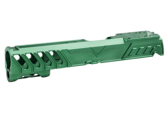 Dr. Black Tokyo Marui ハイキャパ 5.1 GBB GBBスライド (タイプ 'W'、アルミニウム / アルミ、グリーン)-AIRSOFT GOGO エアガン・サバゲー用品通販