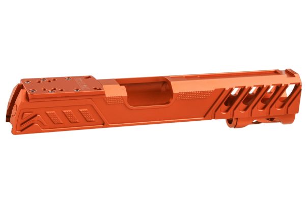 Dr. Black Tokyo Marui ハイキャパ 5.1 GBB GBBスライド (タイプ 'W'、アルミニウム / アルミ、オレンジ)-AIRSOFT GOGO エアガン・サバゲー用品通販