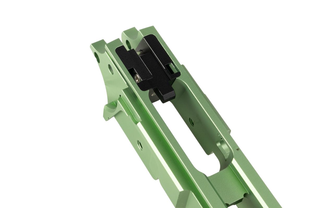 Dr. Black Tokyo Marui ハイキャパ 5.1 GBB フレーム (スタイル 05、CNC アルミニウム / アルミ、グリーン)-AIRSOFT GOGO エアガン・サバゲー用品通販