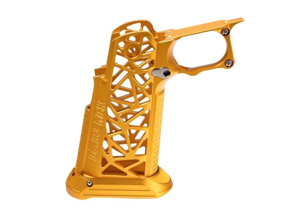 Dr. Black Tokyo Marui ハイキャパ GBB アルミグリップ (タイプA、金(きん))-AIRSOFT GOGO エアガン・サバゲー用品通販