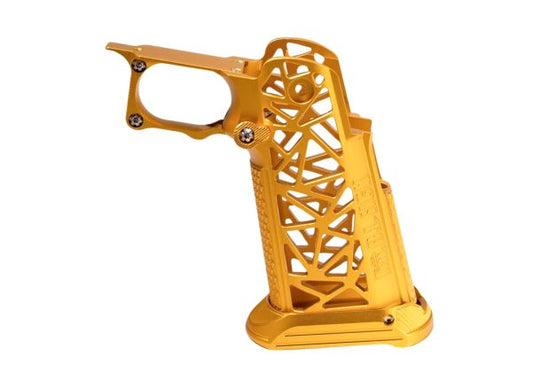 Dr. Black Tokyo Marui ハイキャパ GBB アルミグリップ (タイプA、金(きん))-AIRSOFT GOGO エアガン・サバゲー用品通販