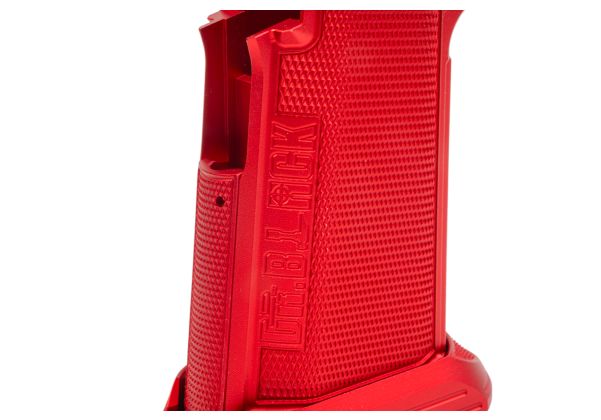 Dr. Black Tokyo Marui ハイキャパ GBB アルミグリップ (タイプB、赤)-AIRSOFT GOGO エアガン・サバゲー用品通販