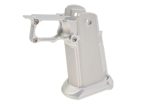 Dr. Black Tokyo Marui ハイキャパ GBB アルミグリップ (タイプB 銀(ぎん))-AIRSOFT GOGO エアガン・サバゲー用品通販