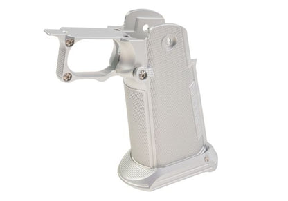 Dr. Black Tokyo Marui ハイキャパ GBB アルミグリップ (タイプB 銀(ぎん))-AIRSOFT GOGO エアガン・サバゲー用品通販