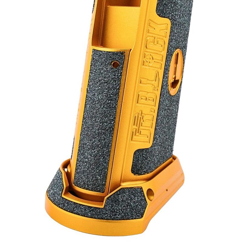 Dr. Black Tokyo Marui ハイキャパ GBB アルミグリップ (タイプC、金(きん))-AIRSOFT GOGO エアガン・サバゲー用品通販