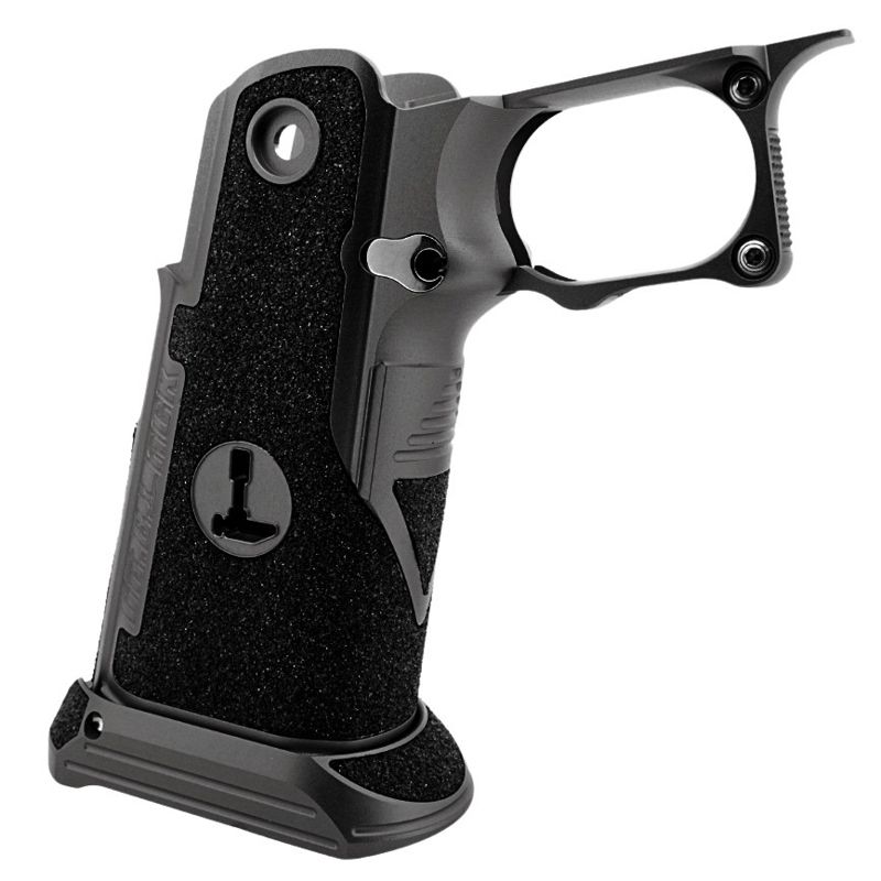 Dr. Black Tokyo Marui ハイキャパ GBB アルミグリップ (タイプC、ブラック)-AIRSOFT GOGO エアガン・サバゲー用品通販