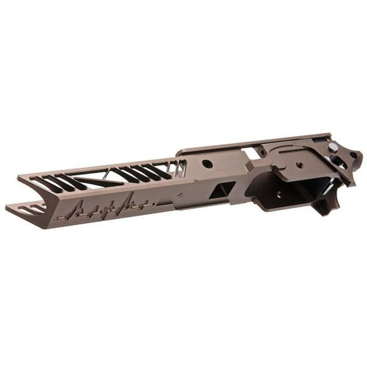 Dr. Black Tokyo Marui ハイキャパ GBB フレーム (CNC アルミニウム、4.3 インチ、タイプ 1) - 茶色-AIRSOFT GOGO エアガン・サバゲー用品通販