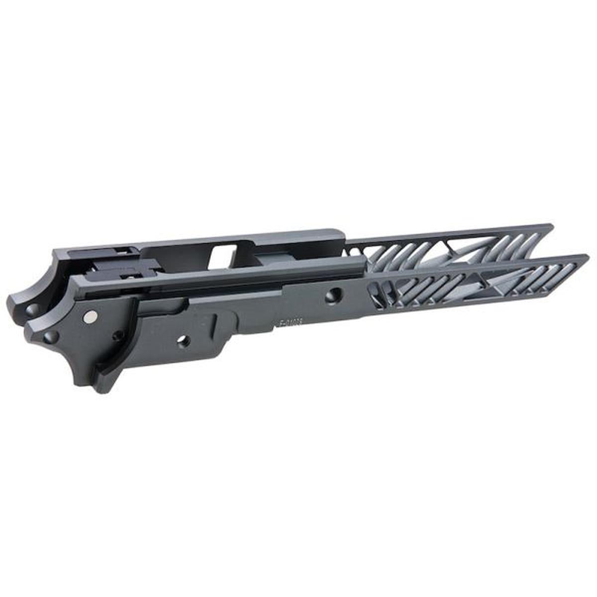 Dr. Black Tokyo Marui ハイキャパ GBB フレーム (CNC アルミニウム、4.3 インチ、タイプ 1) - グレー-AIRSOFT GOGO エアガン・サバゲー用品通販