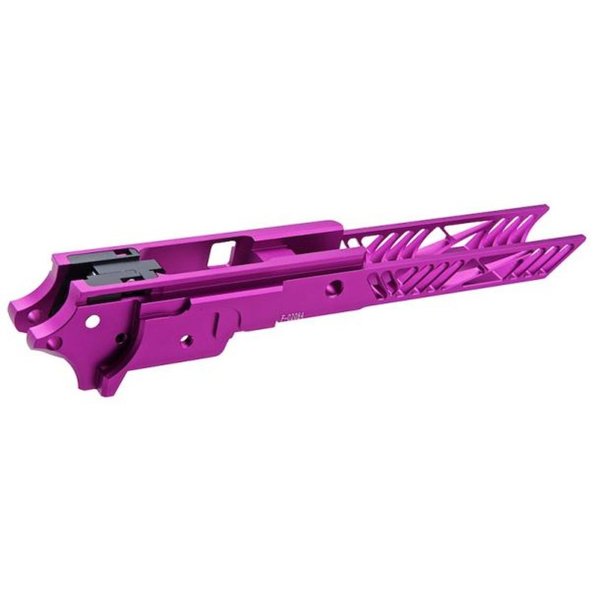 Dr. Black Tokyo Marui ハイキャパ GBB フレーム (CNC アルミニウム、4.3 インチ、タイプ 1) - パープル-AIRSOFT GOGO エアガン・サバゲー用品通販