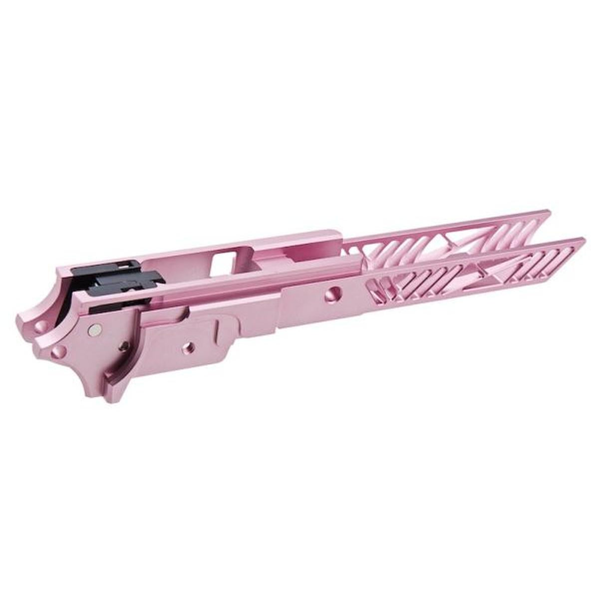 Dr. Black Tokyo Marui ハイキャパ GBB フレーム (CNC アルミニウム、4.3 インチ、タイプ 1) - ピンク-AIRSOFT GOGO エアガン・サバゲー用品通販