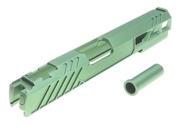 Dr. Black Tokyo Marui ハイキャパ5.1 GBB GBBスライド (タイプ507、アルミ、グリーン)-AIRSOFT GOGO エアガン・サバゲー用品通販