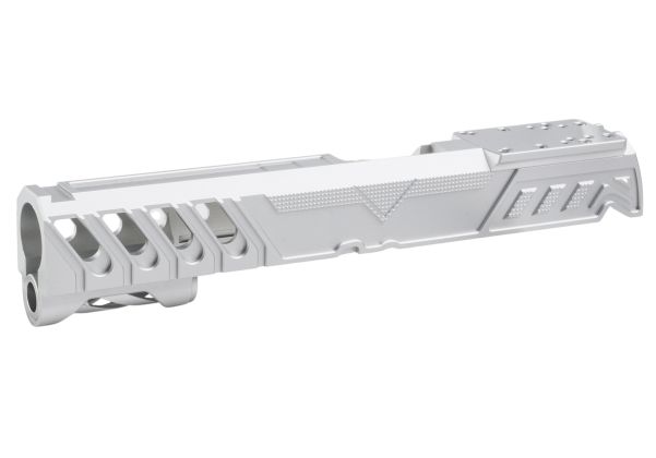 Dr. Black Tokyo Marui ハイキャパ5.1 GBB GBBスライド (タイプ「W」、アルミ、銀(ぎん))-AIRSOFT GOGO エアガン・サバゲー用品通販