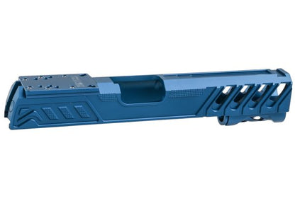 Dr. Black Tokyo Marui ハイキャパ5.1 GBB GBBスライド (タイプ「W」、アルミ、ブルー)-AIRSOFT GOGO エアガン・サバゲー用品通販