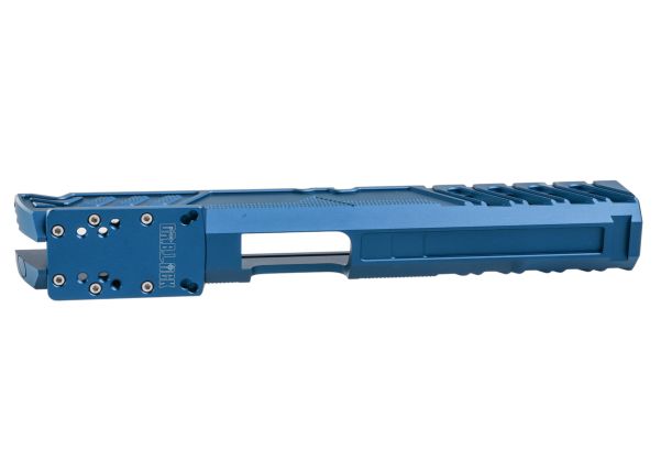 Dr. Black Tokyo Marui ハイキャパ5.1 GBB GBBスライド (タイプ「W」、アルミ、ブルー)-AIRSOFT GOGO エアガン・サバゲー用品通販