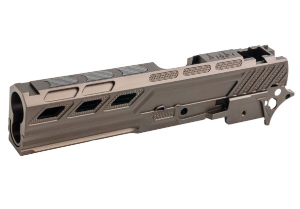Dr. Black Tokyo Marui ハイキャパ5.1 GBB GBBスライド&フレームキット (タイプZ、アルミ、タン)-AIRSOFT GOGO エアガン・サバゲー用品通販