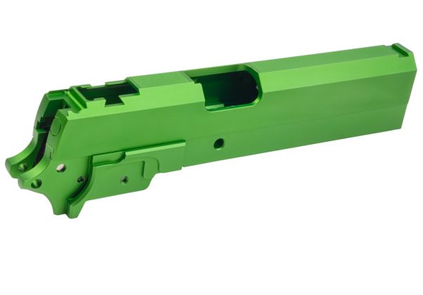 Dr. Black Tokyo Marui ハイキャパ5.1 GBB GBBスライド＆フレームキット（タイプ：クリーン、アルミ製、グリーン）-AIRSOFT GOGO エアガン・サバゲー用品通販