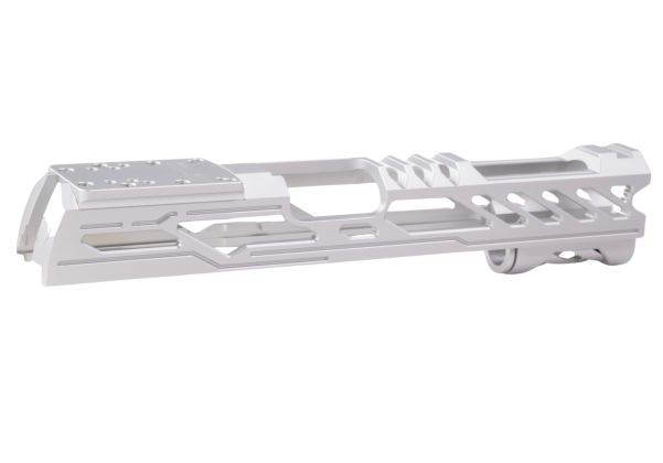Dr. Black Tokyo Marui ハイキャパ5.1 GBB オプティクス対応GBBスライド タイプY（アルミ、銀(ぎん)）-AIRSOFT GOGO エアガン・サバゲー用品通販