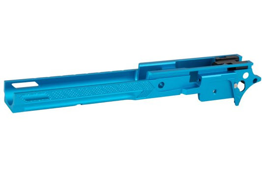 Dr. Black Tokyo Marui ハイキャパ5.1 GBBフレーム (スタイル05、CNCアルミニウム / アルミ、アクア)-AIRSOFT GOGO エアガン・サバゲー用品通販