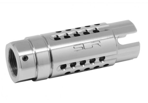 Dytac SLR Synergy コンペンセイター 5.56 (14mm CCW) (SLR Rifleworks ライセンス製品) - チタン銀(ぎん)-AIRSOFT GOGO エアガン・サバゲー用品通販