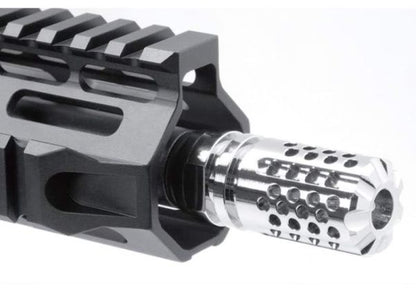 Dytac SLR Synergy Mini コンペンセイター 5.56 (14mm CCW) (SLR Rifleworks ライセンス製品) - チタン銀(ぎん)-AIRSOFT GOGO エアガン・サバゲー用品通販