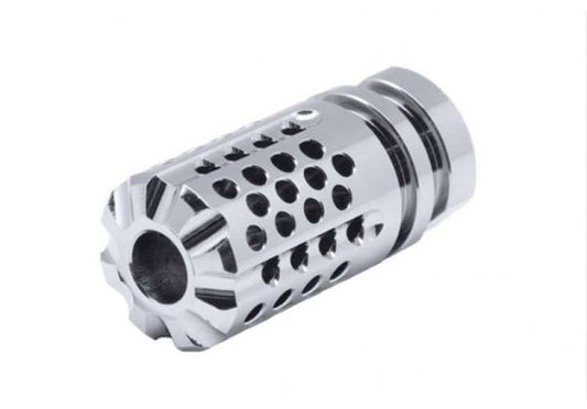 Dytac SLR Synergy Mini コンペンセイター 5.56 (14mm CCW) (SLR Rifleworks ライセンス製品) - チタン銀(ぎん)-AIRSOFT GOGO エアガン・サバゲー用品通販