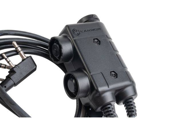 Earmor M56 デュアルコム プッシュトゥトーク（U-174ヘッドセットコネクタ）（ケンウッドプラグ）-AIRSOFT GOGO エアガン・サバゲー用品通販