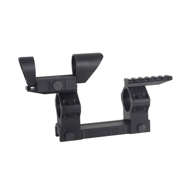 E&C 30mm スコープマウント（G28 / MR308用 T1サンシェードマウント付き）（EC-MP424）- ブラック-AIRSOFT GOGO エアガン・サバゲー用品通販