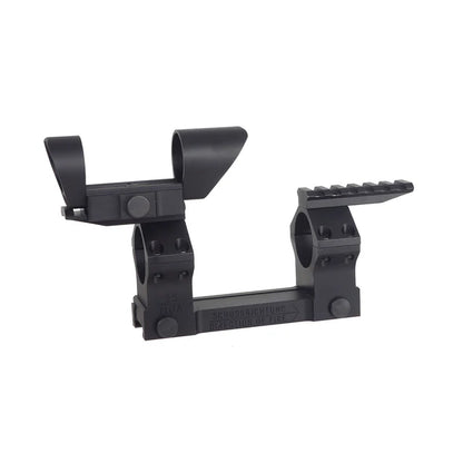 E&C 30mm スコープマウント（G28 / MR308用 T1サンシェードマウント付き）（EC-MP424）- ブラック-AIRSOFT GOGO エアガン・サバゲー用品通販