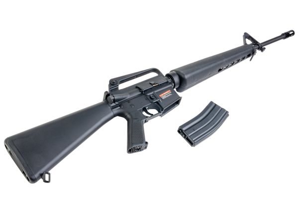 E&C COLT M16A1 エアソフト電動ライフル（EC320 QC 2.0(機械の)メカボックス搭載） - ブラック（Cybergun社ライセンス商品）-AIRSOFT GOGO エアガン・サバゲー用品通販