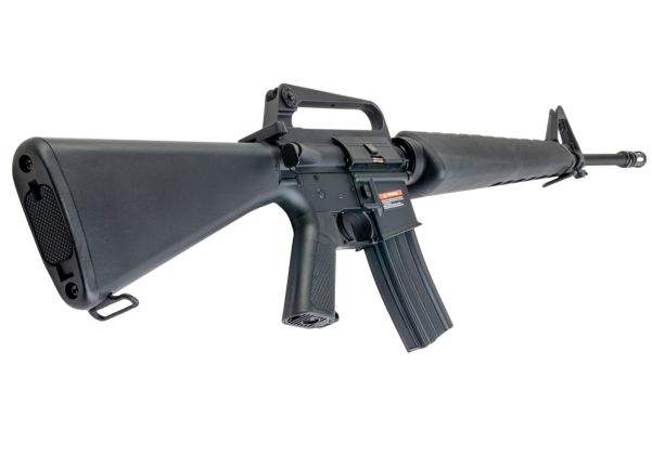 E&C COLT M16A1 エアソフト電動ライフル（EC320 QC 2.0(機械の)メカボックス搭載） - ブラック（Cybergun社ライセンス商品）-AIRSOFT GOGO エアガン・サバゲー用品通販