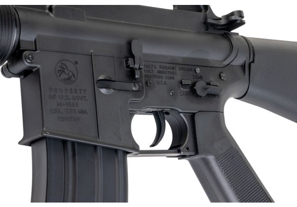 E&C COLT M16A1 エアソフト電動ライフル（EC320 QC 2.0(機械の)メカボックス搭載） - ブラック（Cybergun社ライセンス商品）-AIRSOFT GOGO エアガン・サバゲー用品通販